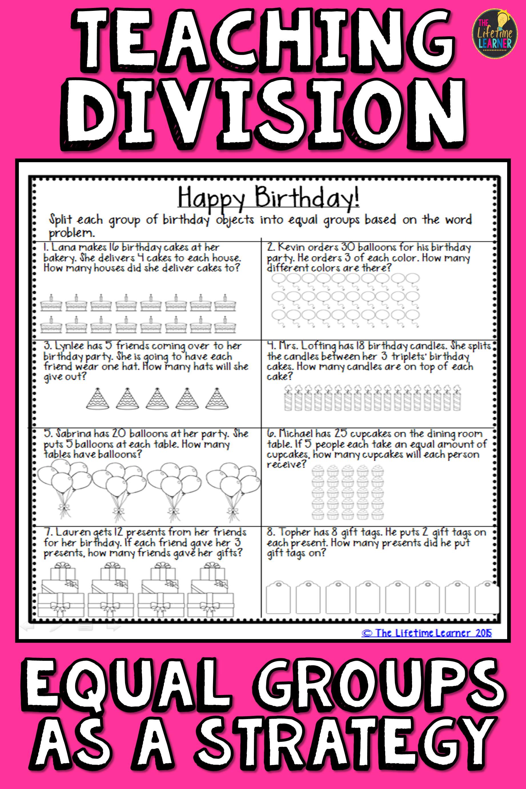 Division Using Equal Groups Division Worksheets Activities Games 