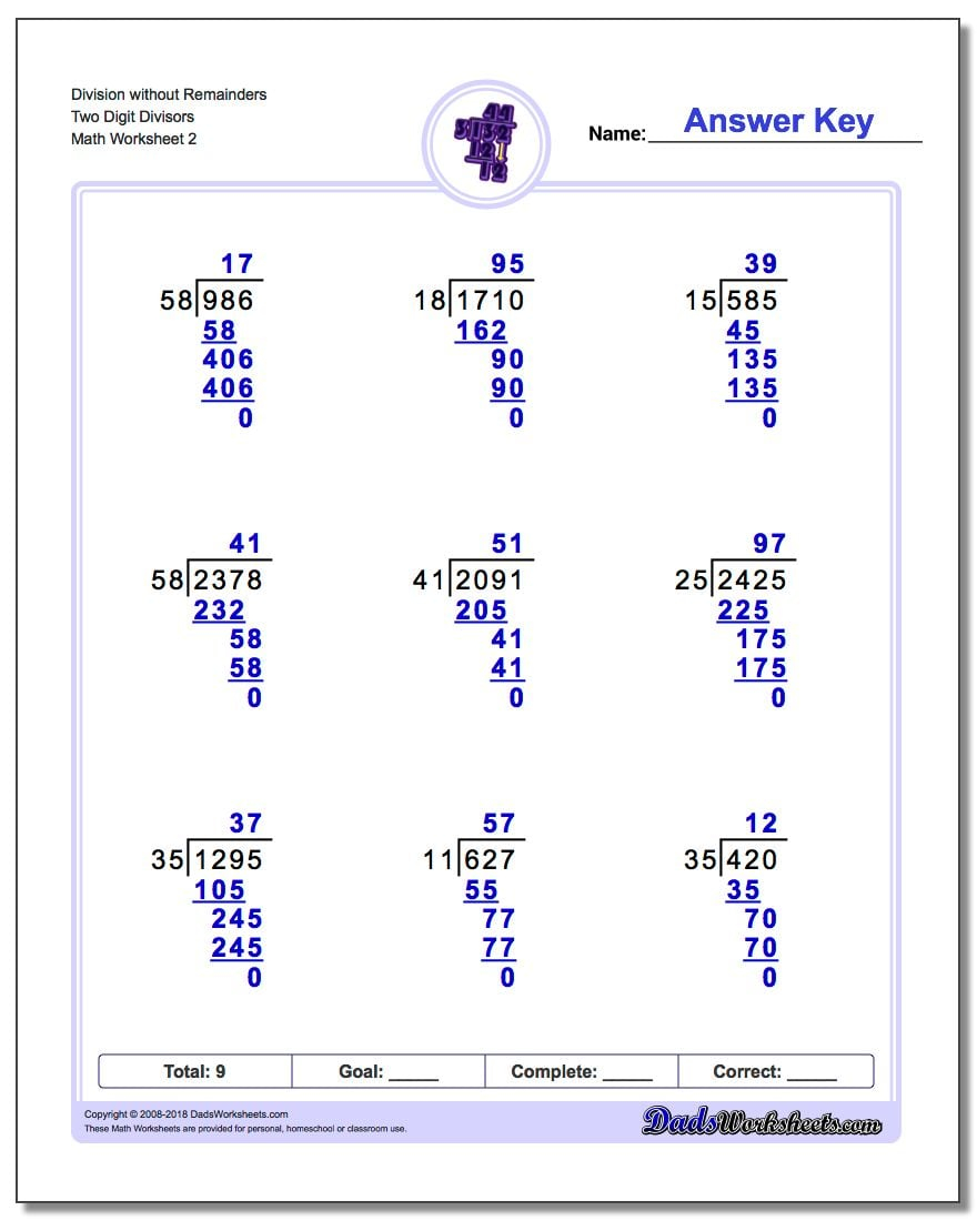 Division With Multi Digit Divisors