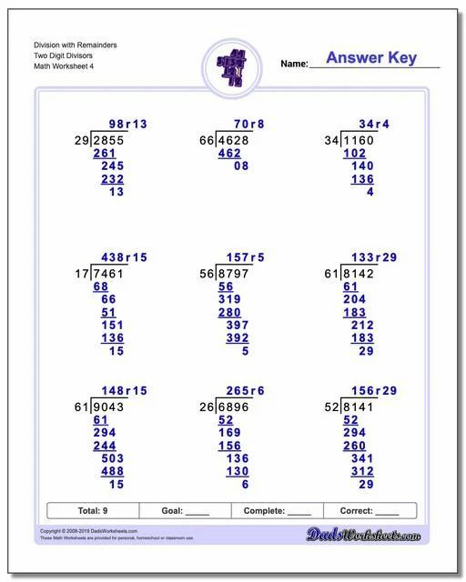 Division With Multi Digit Divisors In 2021 Long Division Worksheets