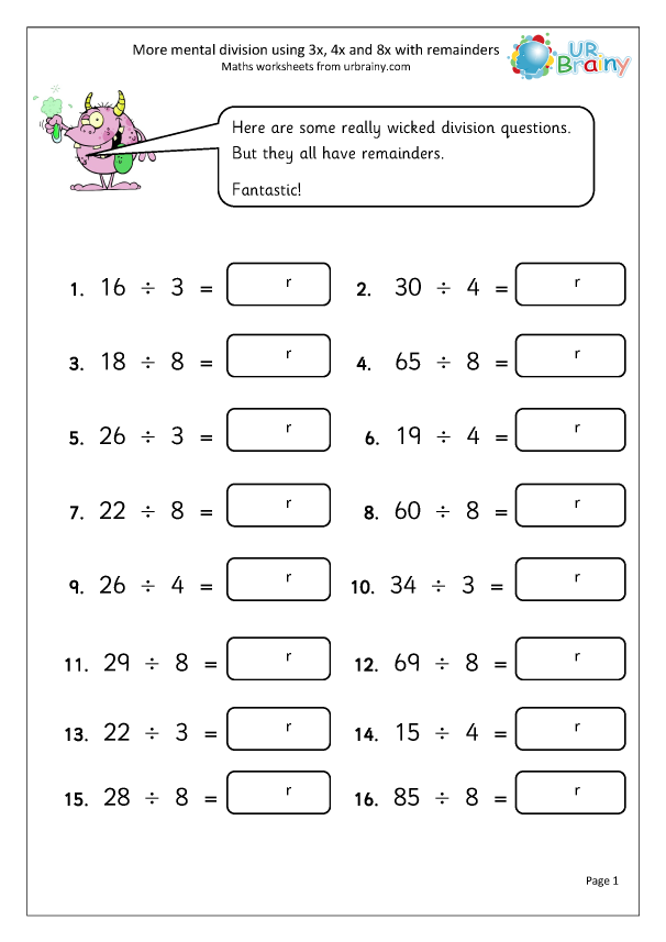 Division Worksheets 3rd Grade Grade 3 Maths Worksheets Division 6 6 