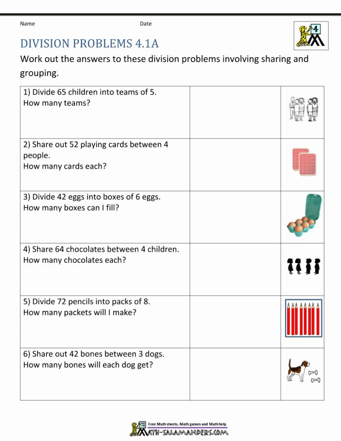 Division Worksheets 4th Grade Division Problems 4 1a Division 