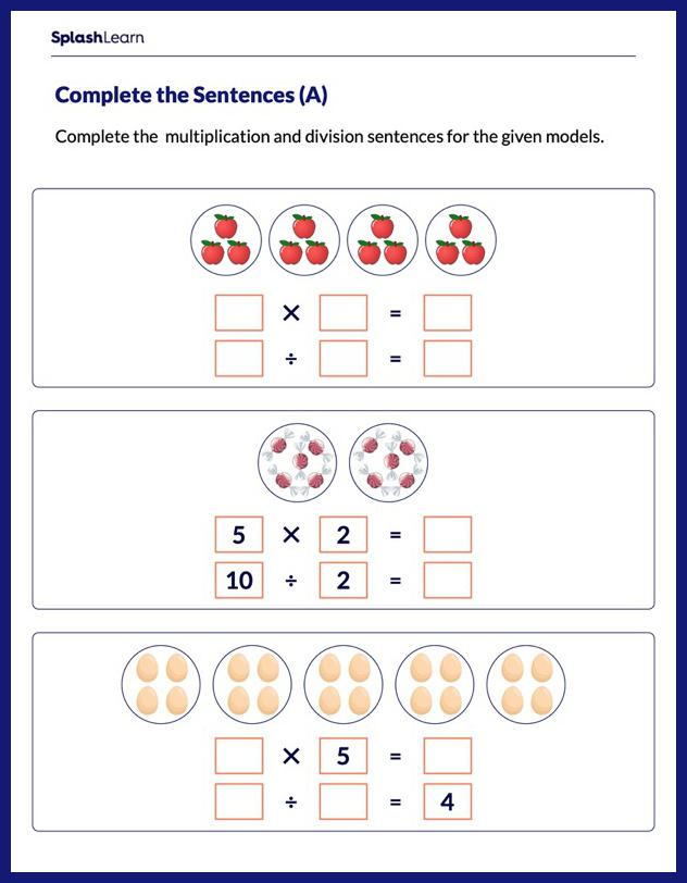 Division Worksheets For 3rd Graders Online SplashLearn