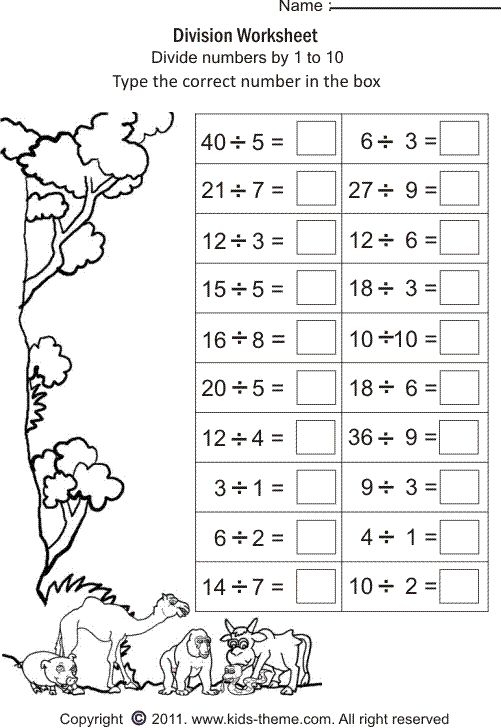 Division Worksheets For Grade 2 Division Worksheets 2nd Grade