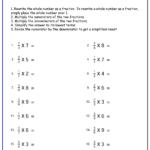 Free Multiplying Fractions With Whole Numbers Worksheets