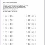 Free Worksheets For Dividing Mixed Numbers Math Fractions Worksheets