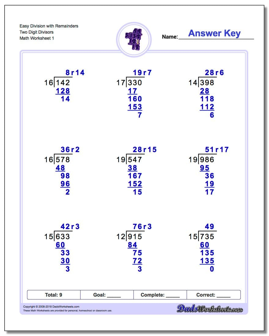 Fun Practice And Test Long Division 2 Digit Divisor