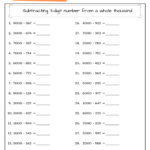 Grade 4 Math Worksheet Subtraction Part 4 Education PH