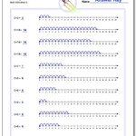 Kindergarten Number Line Addition Worksheets