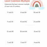 Least Common Multiple Worksheets Kidpid