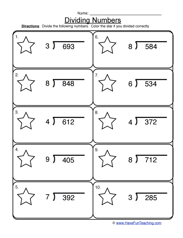 Long Division 2 Digits By 1 Digit With Remainders 8 Worksheets Long