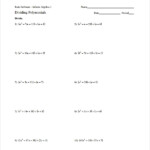 Long Division Of Polynomials Worksheet Polynomial Long Division