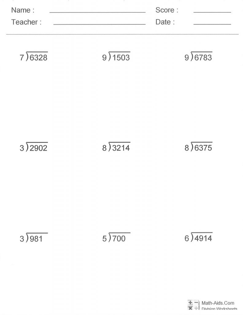 Long Division Practice