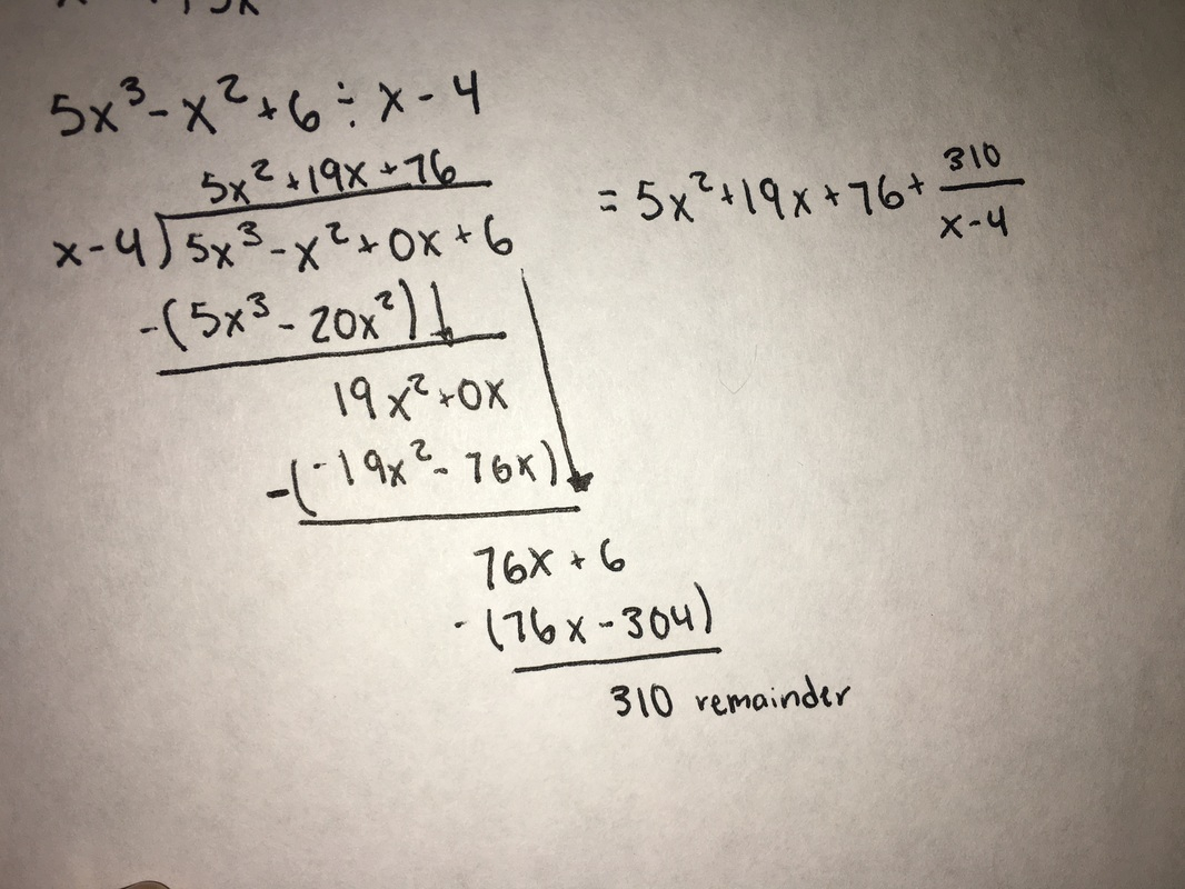 Long Division Synthetic Division