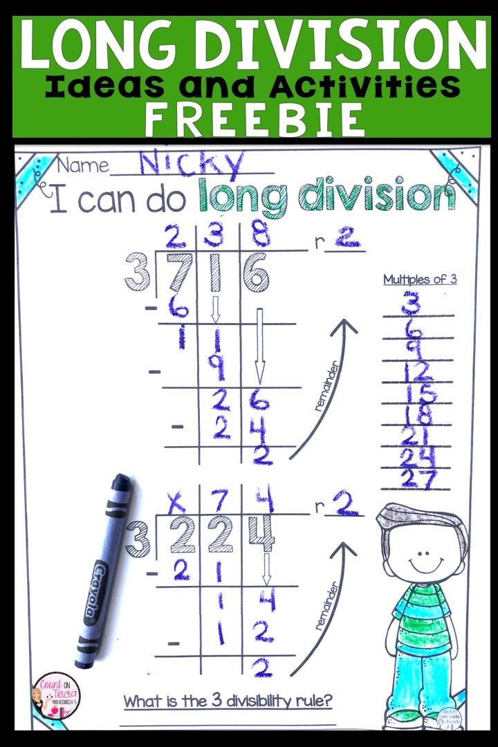 Long Division Tips And Tricks For Beginners With A FREEBIE Long 