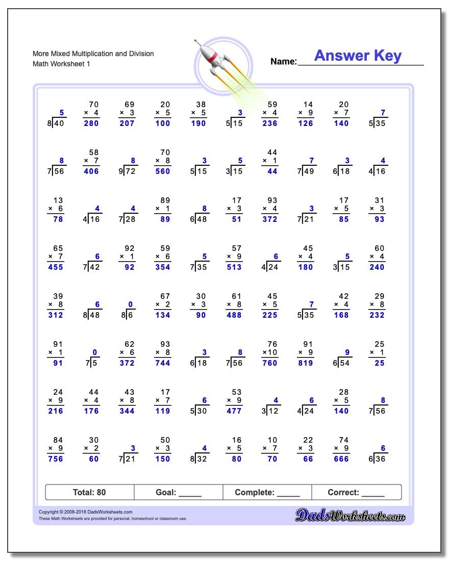 Mixed Multiplication And Division