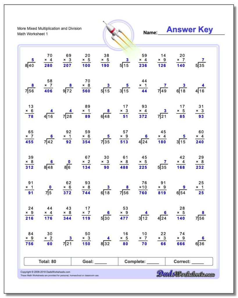 Mixed Multiplication And Division