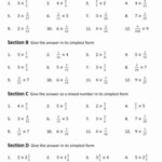 Multiplication Of Integers Worksheet Elegant Multiplying A Fraction By