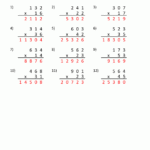 Multiplication Sheets 4th Grade