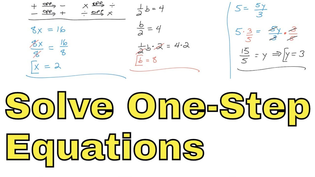 One Step Equations Multiplication And Division Worksheet Times Tables 