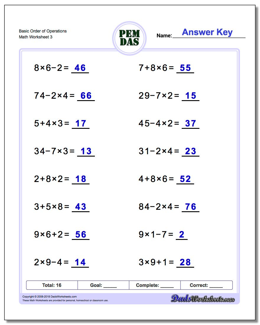 Order Of Operations