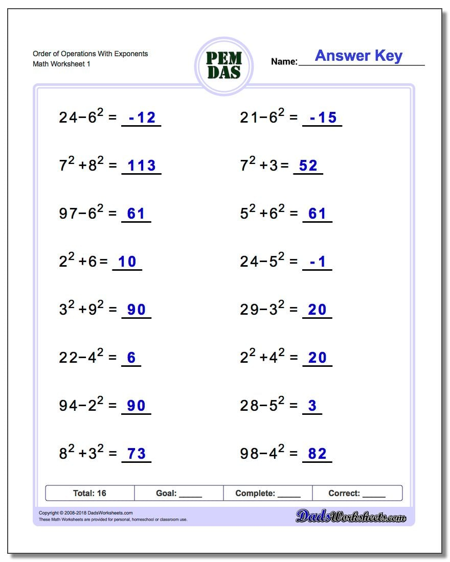 Order Of Operations