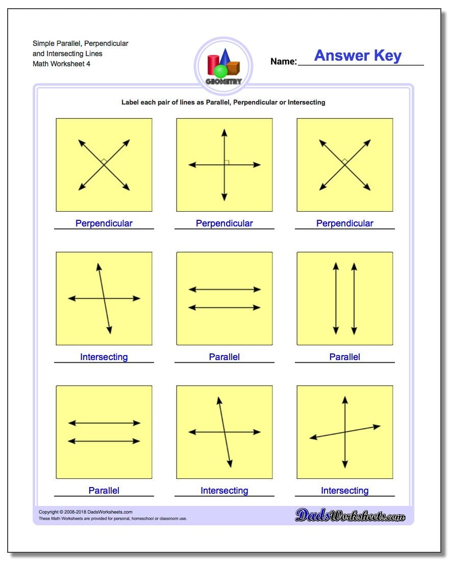 Parallel Perpendicular Intersecting