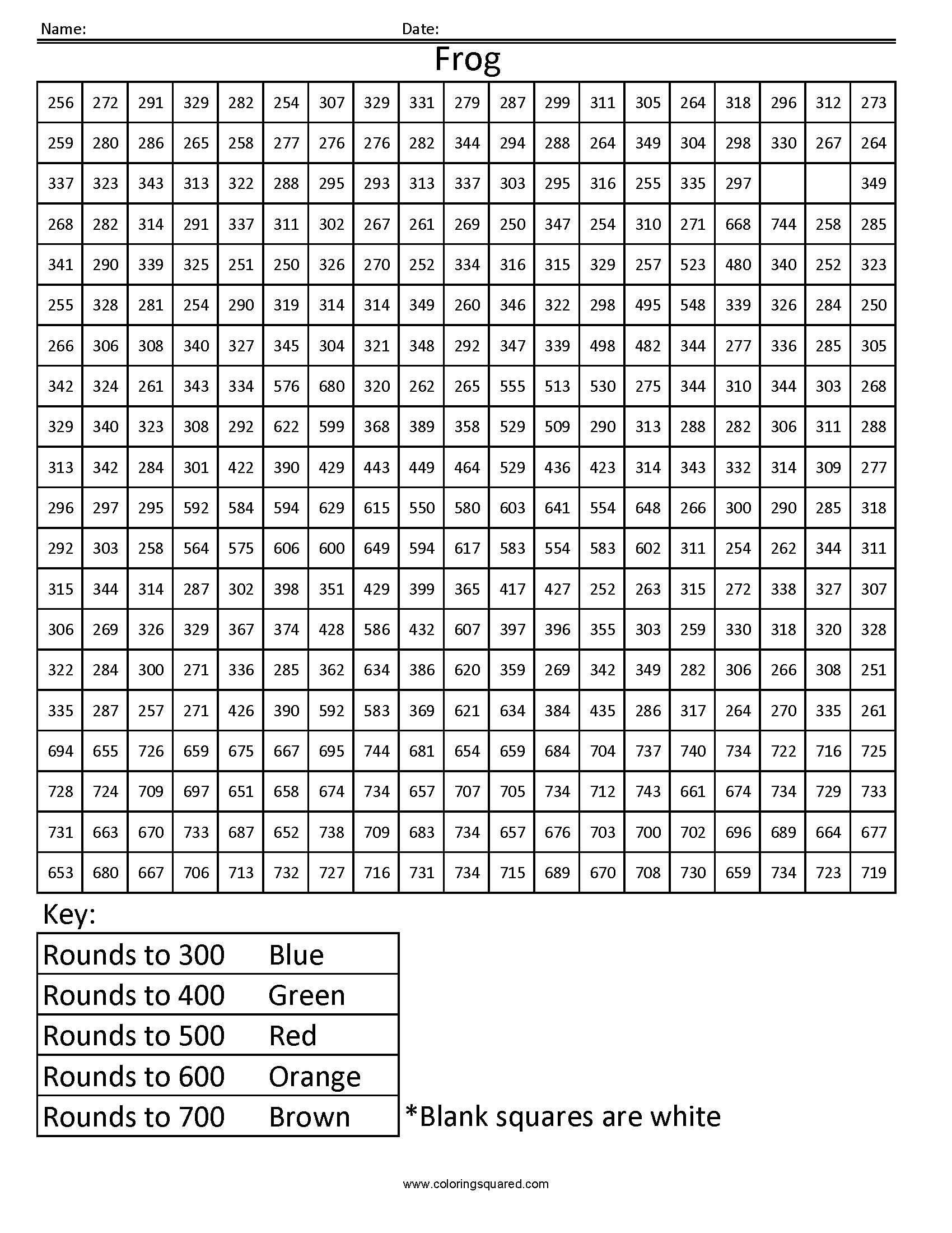 Place Value Coloring Pages Coloring Squared