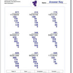 Polynomial Long Division Worksheets No Remainder Math Long Division