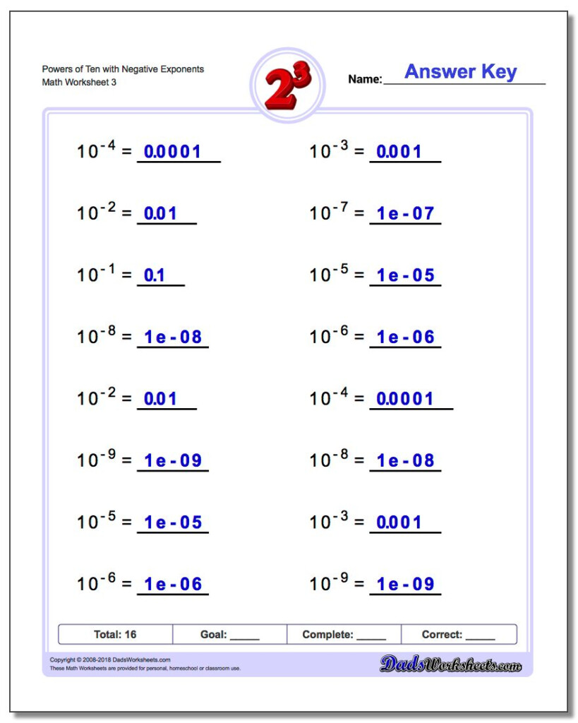 Powers Of Ten And Scientific Notation