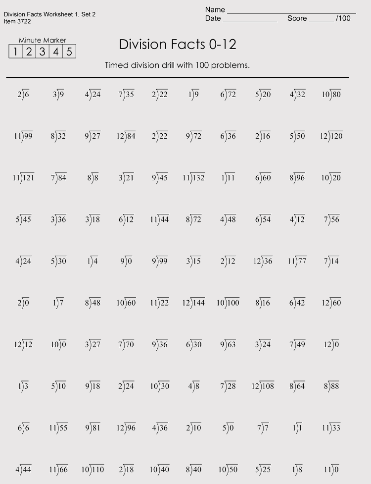 Printable Division Worksheets for Grade 4 6 Free Downloads