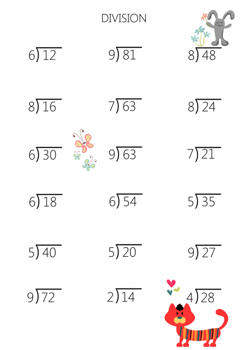 Simple Division Facts Practice Sheet KidsPressMagazine