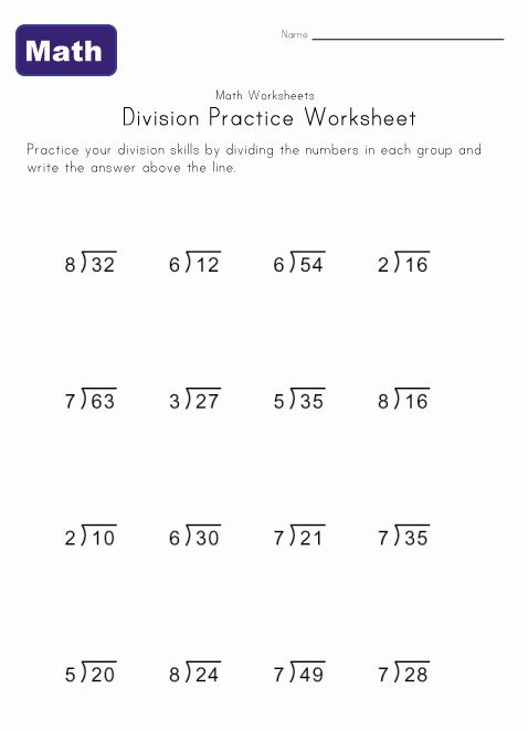 Simple Division Worksheets Division Worksheets Math Division