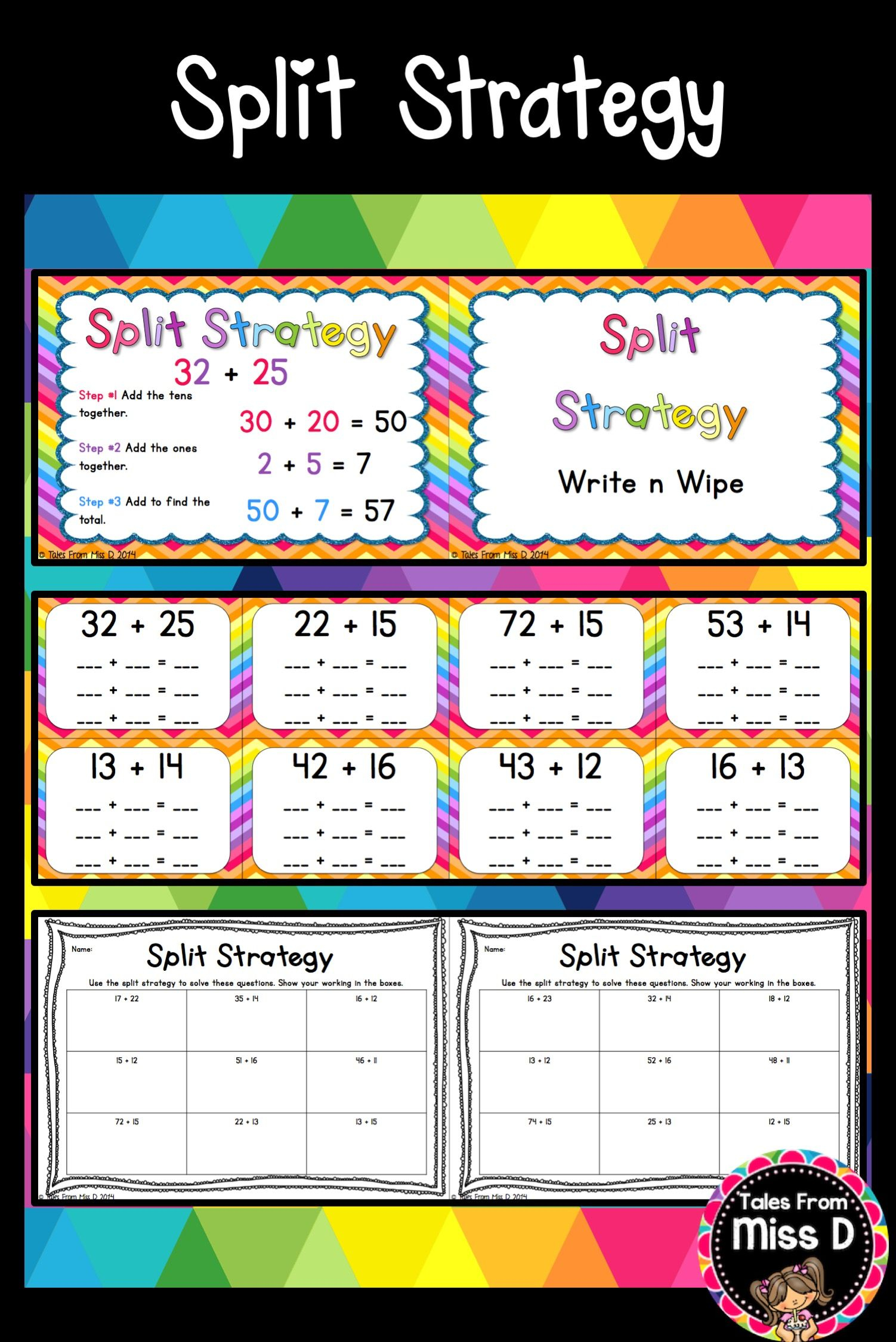 Split Strategy Math Worksheets Teacher Favorite Things Free Math