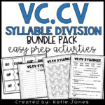 Syllable Division Practice Sheets For Vccv And Vc V Words Tpt Vccv