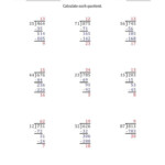 The 3 Digit By 2 Digit Long Division With Remainders And Steps Shown On