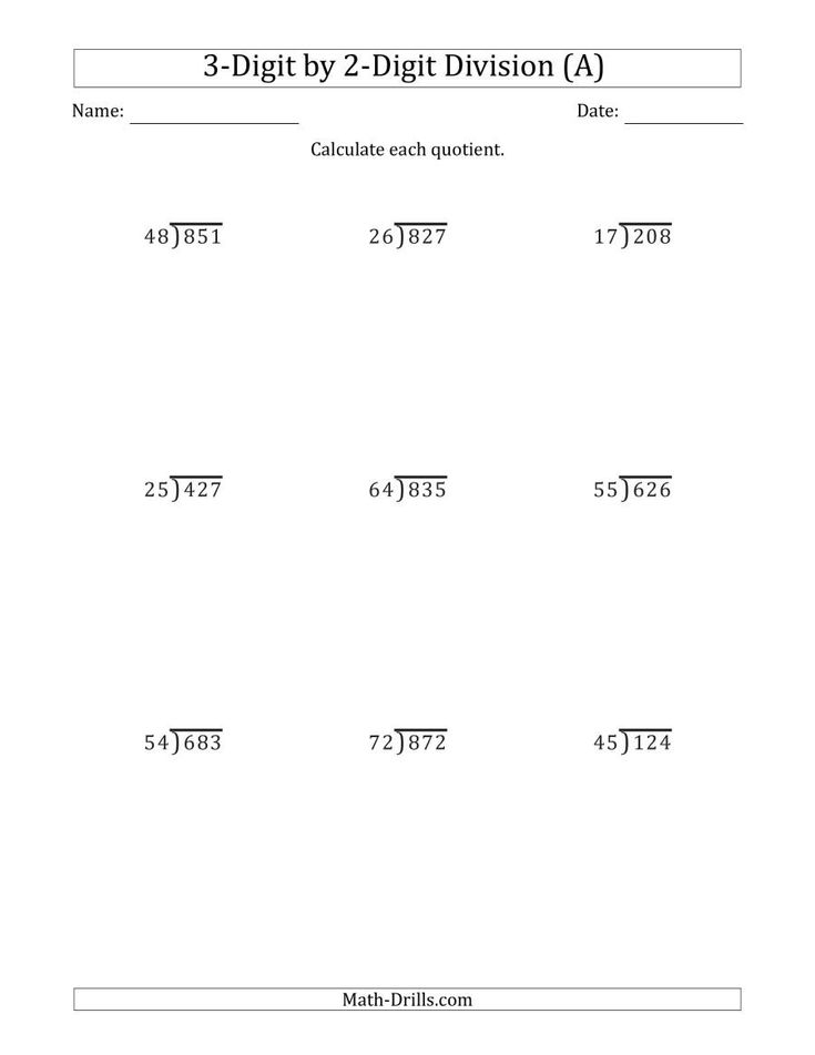 The 3 Digit By 2 Digit Long Division With Remainders And Steps Shown On