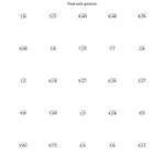 The Long Division One Digit Divisor And A One Digit Quotient With No