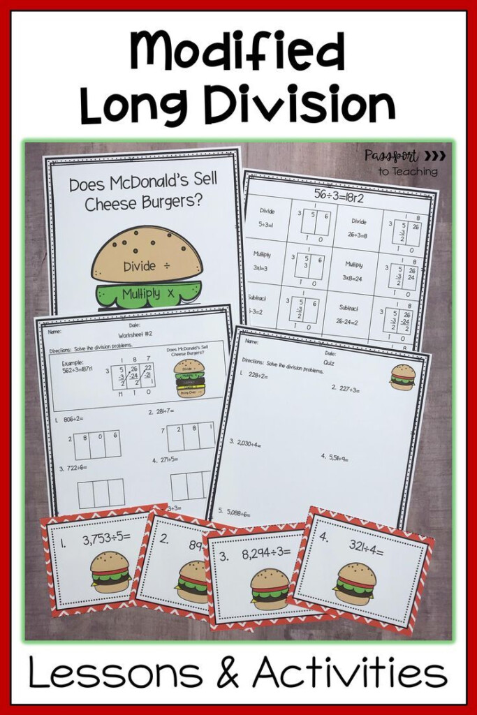 Use The Modified Box Method For Long Division To Help 4th And 5th 