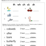 Words Broken Into Syllables For Kindergarten Word Sounds And