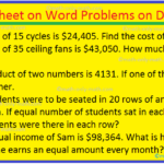 Worksheet On Word Problems On Division Solve Division Problems