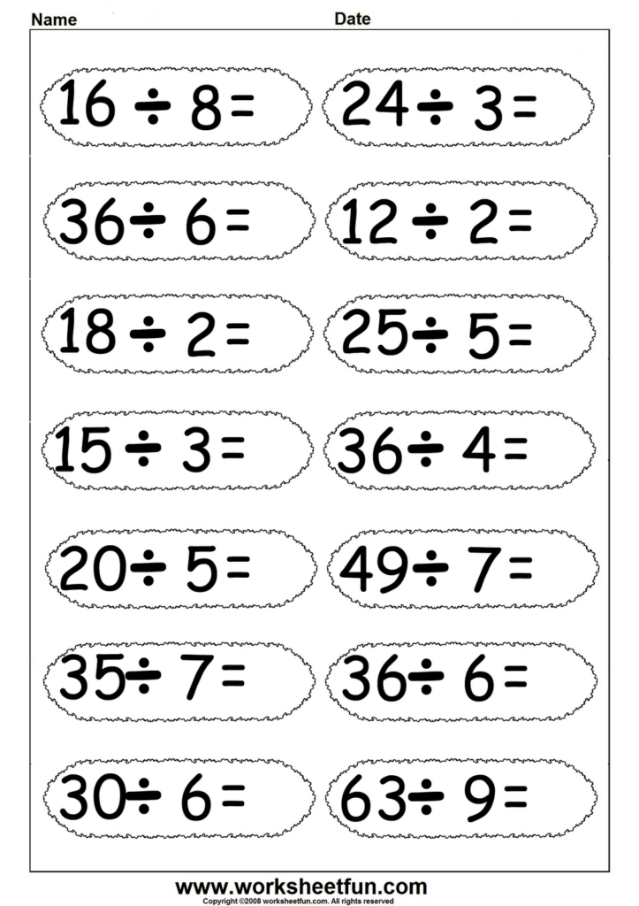 Worksheetfun FREE PRINTABLE WORKSHEETS Math Division Worksheets 