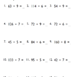 12 Best Images Of Fourth Grade Worksheets Division With Remainder 12