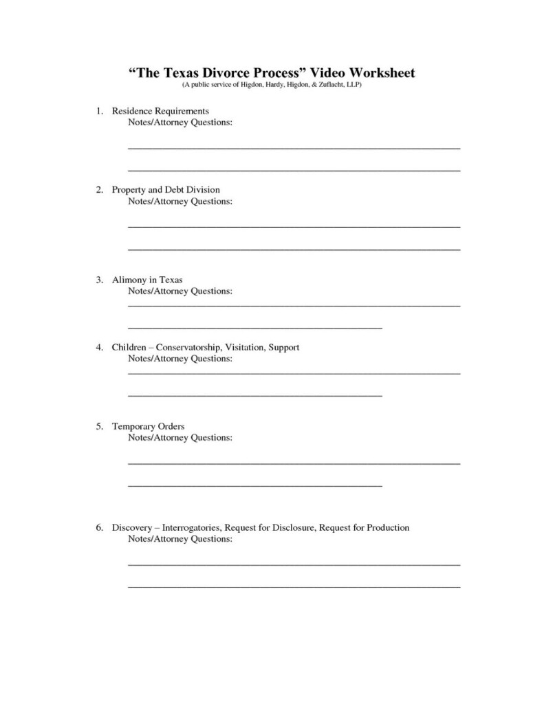 29 Texas Divorce Property Division Worksheet Notutahituq Worksheet 