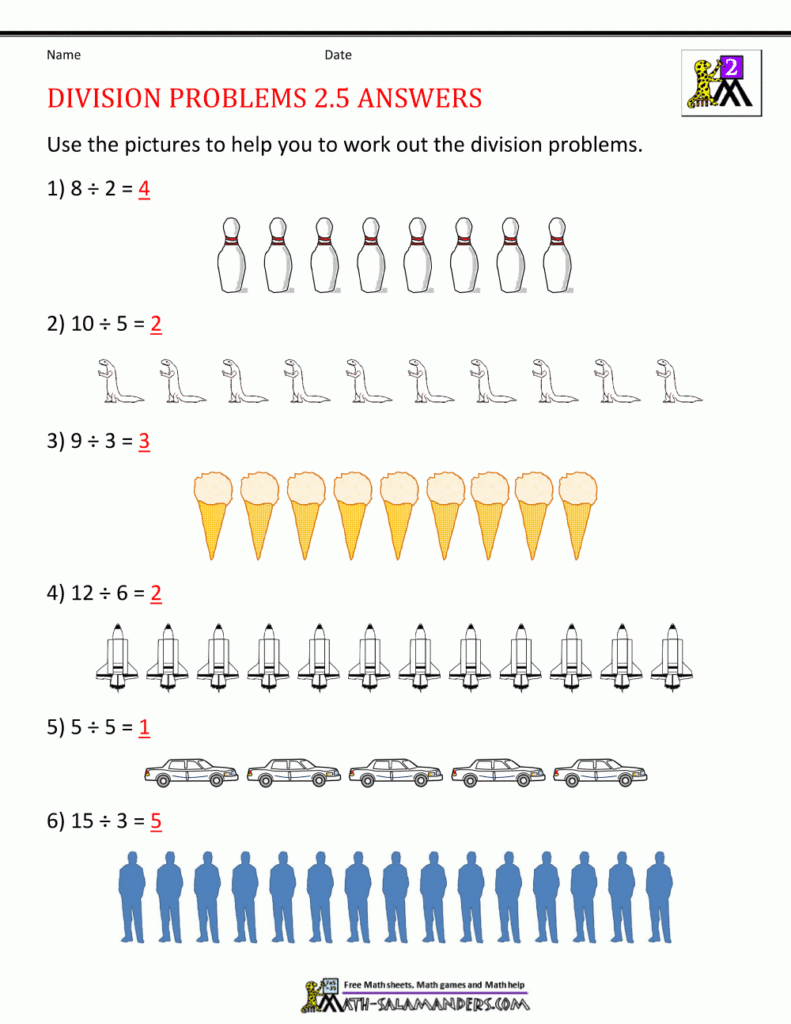 2nd Grade Division Worksheets