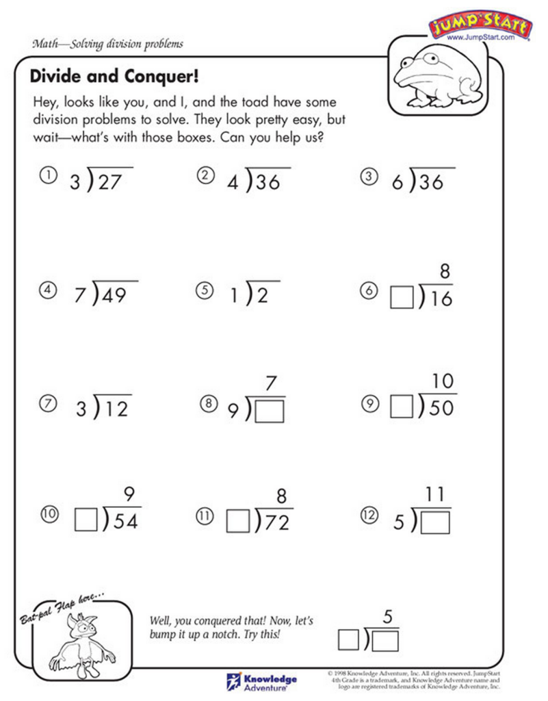 4 Worksheet Free Math Worksheets Fifth Grade 5 Division For 5th Grade 