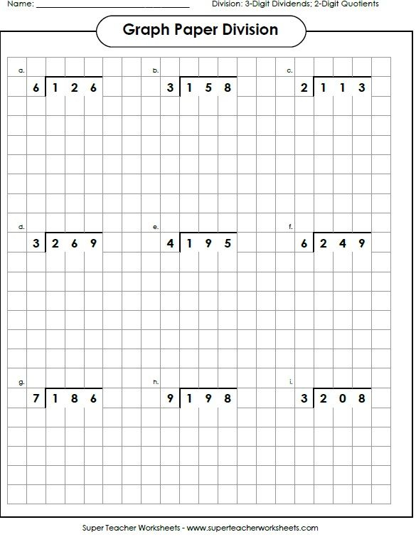 4th Grade Long Division Worksheets With Grid Worksheet Bunny