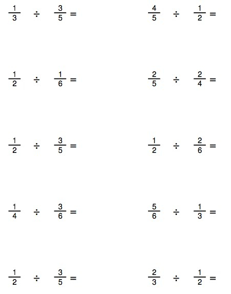 6th Grade Math Worksheets And Division Problems