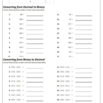 Binary Conversions Workbook With Answers Teaching Resources