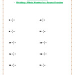 Dividing Fractions By Whole Numbers Worksheet