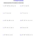 Dividing Polynomials Worksheet Answers Studying Worksheets